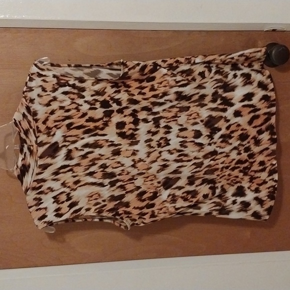 NWT Calvin Klein Women's Leopard Print Top - Picture 4 of 4